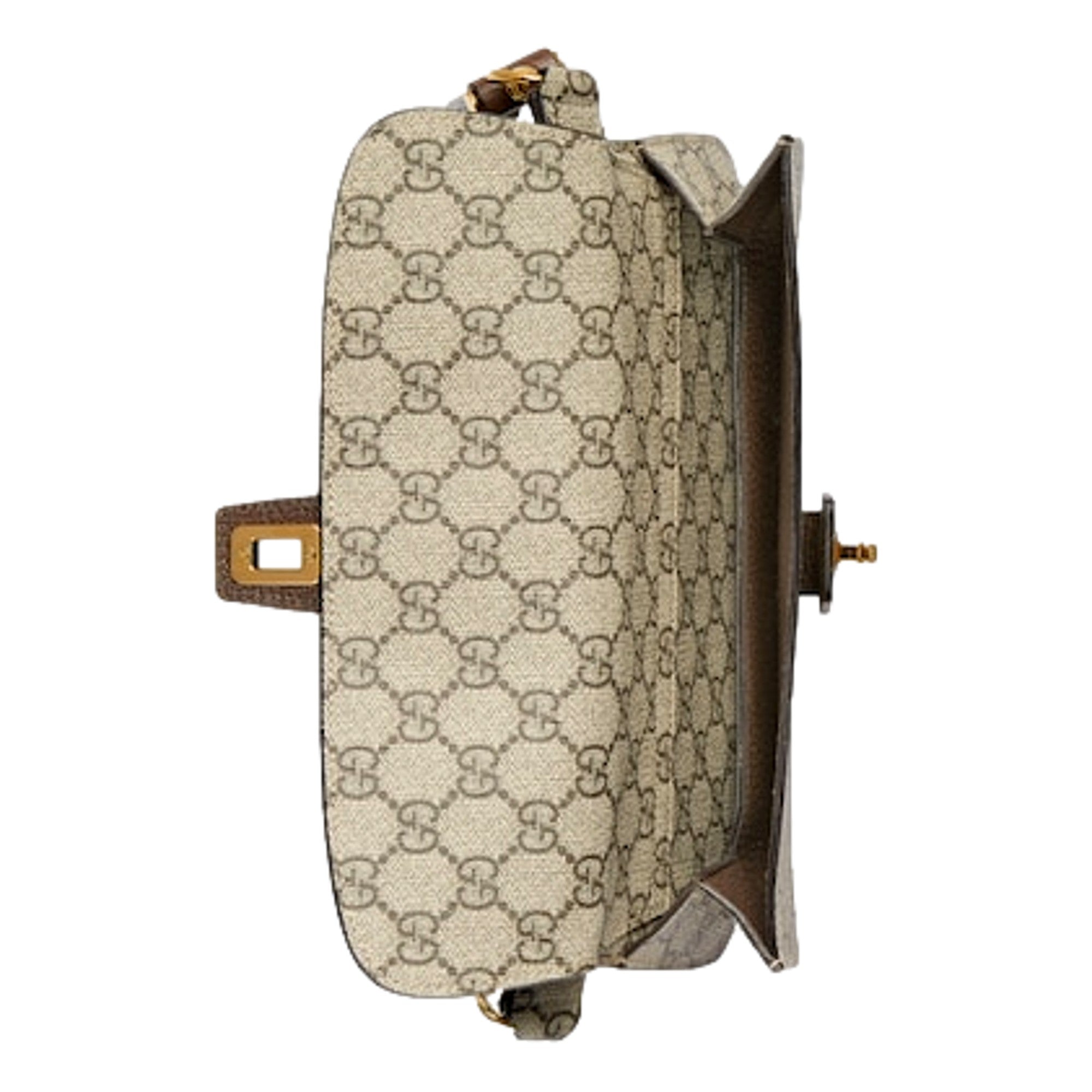 Gucci GG Supreme Blondie Belt Bag Brown Beige Canvas Size 95