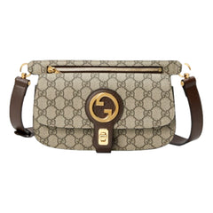 Gucci GG Supreme Blondie Belt Bag Brown Beige Canvas Size 95