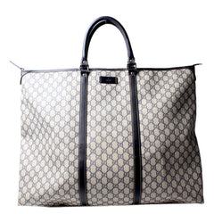 Gucci GG Supreme Coated Canvas Blue Extra Large Joy Tote Overnight Bag