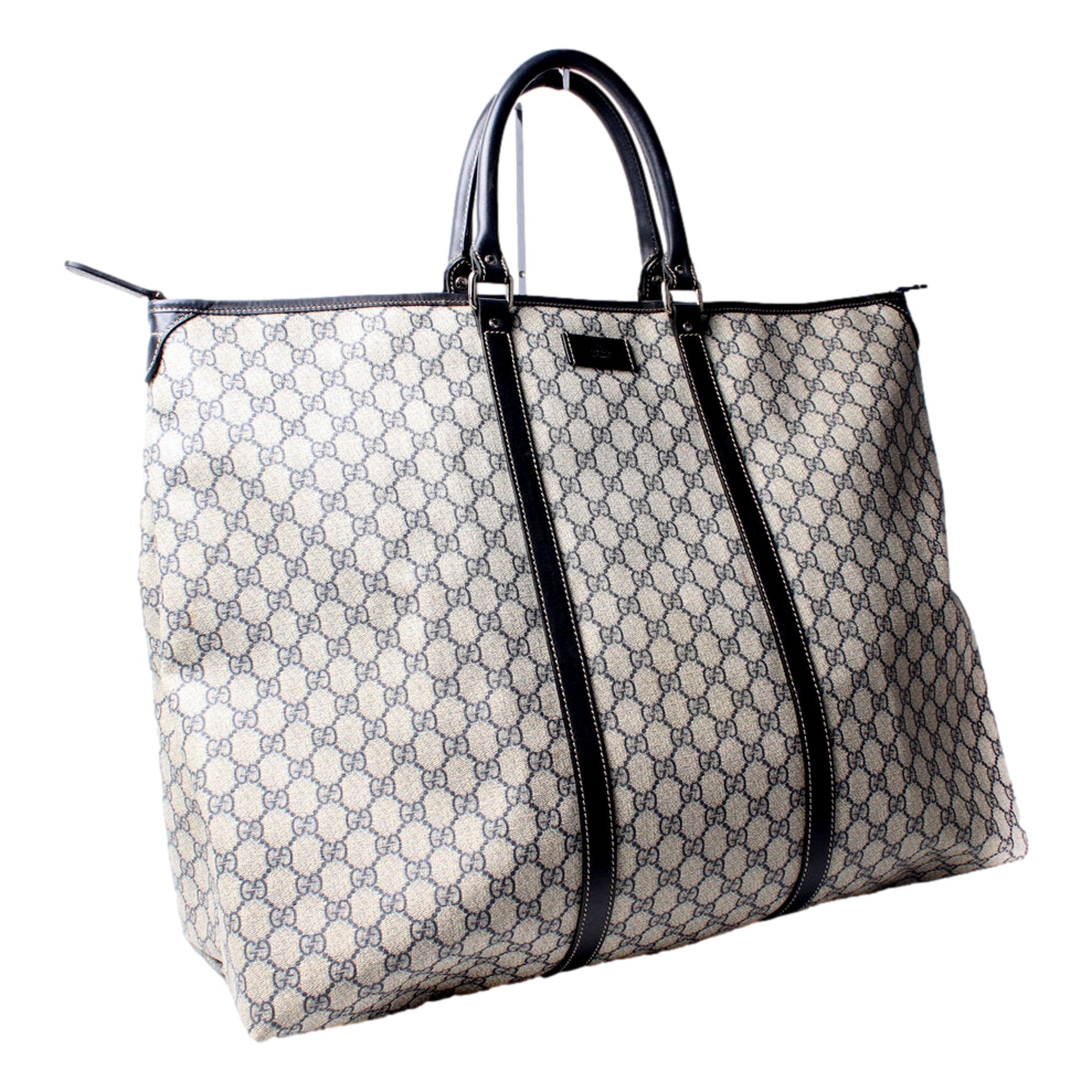Gucci GG Supreme Coated Canvas Blue Extra Large Joy Tote Overnight Bag