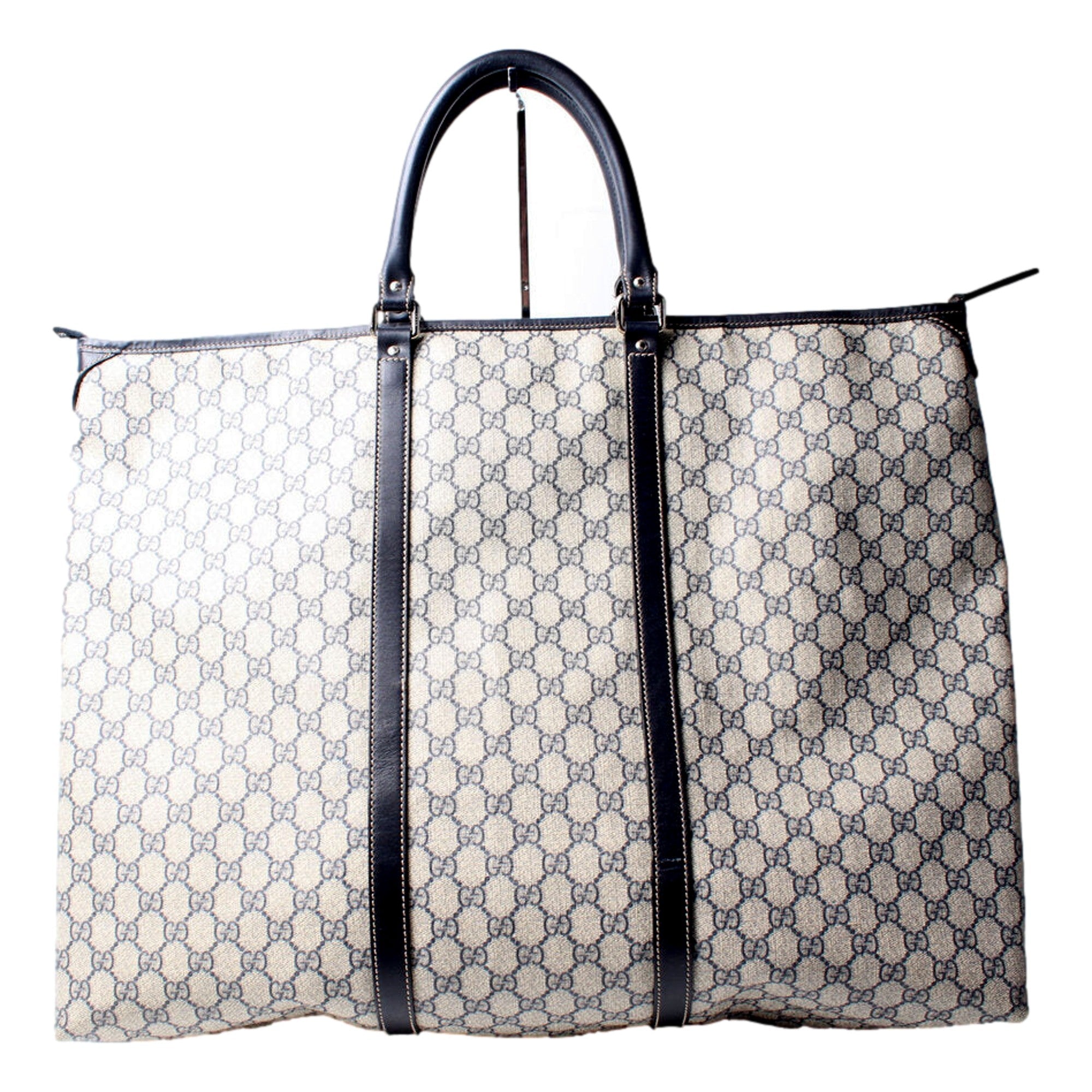 Gucci GG Supreme Coated Canvas Blue Extra Large Joy Tote Overnight Bag