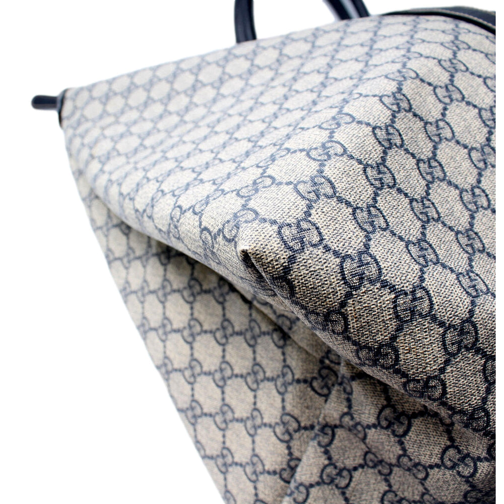Gucci GG Supreme Coated Canvas Blue Extra Large Joy Tote Overnight Bag