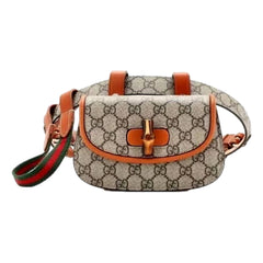 Gucci GG Supreme Bamboo 1947 Mini Belt Bag Beige Monogram Canvas