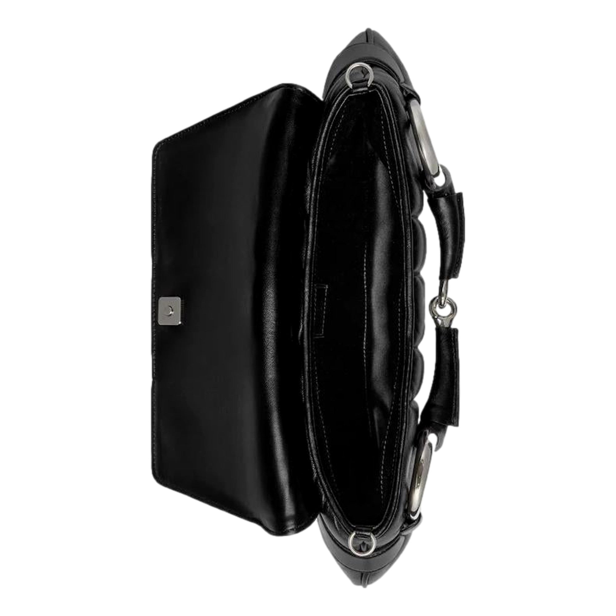 Gucci Horsebit Vertical Quilted Leather Medium Shoulder Bag Black