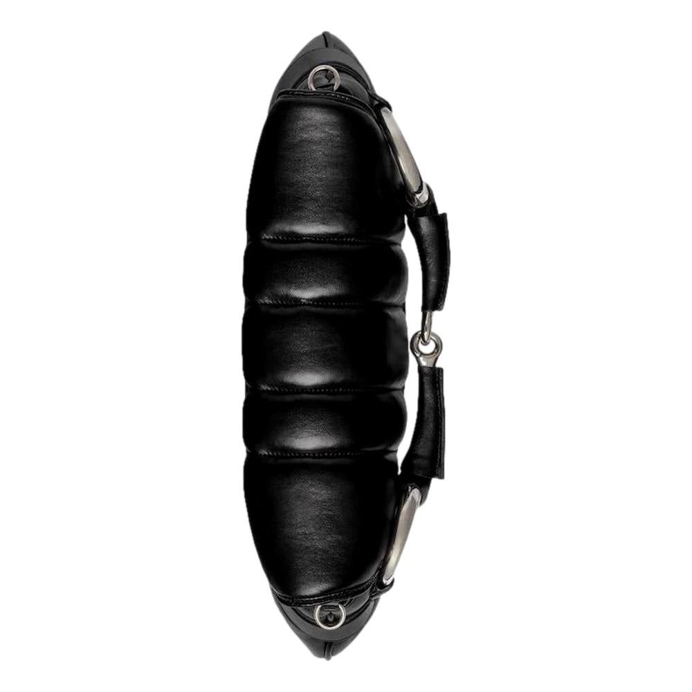 Gucci Horsebit Vertical Quilted Leather Medium Shoulder Bag Black