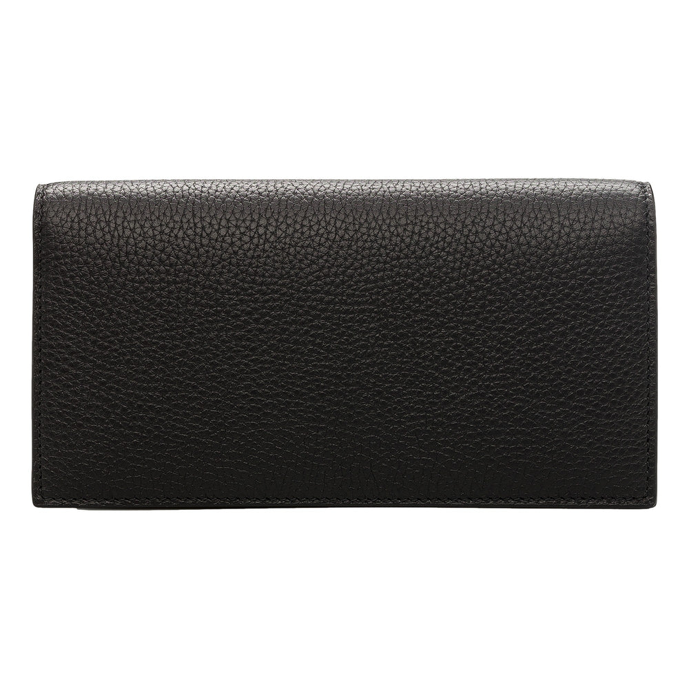 Gucci Interlocking GG Black Python Leather Bow Wallet on Chain Gold Hardware