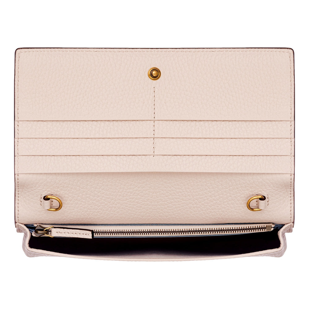 Gucci Interlocking GG Python Leather Bow Wallet on Chain Light Pink Gold Hardware