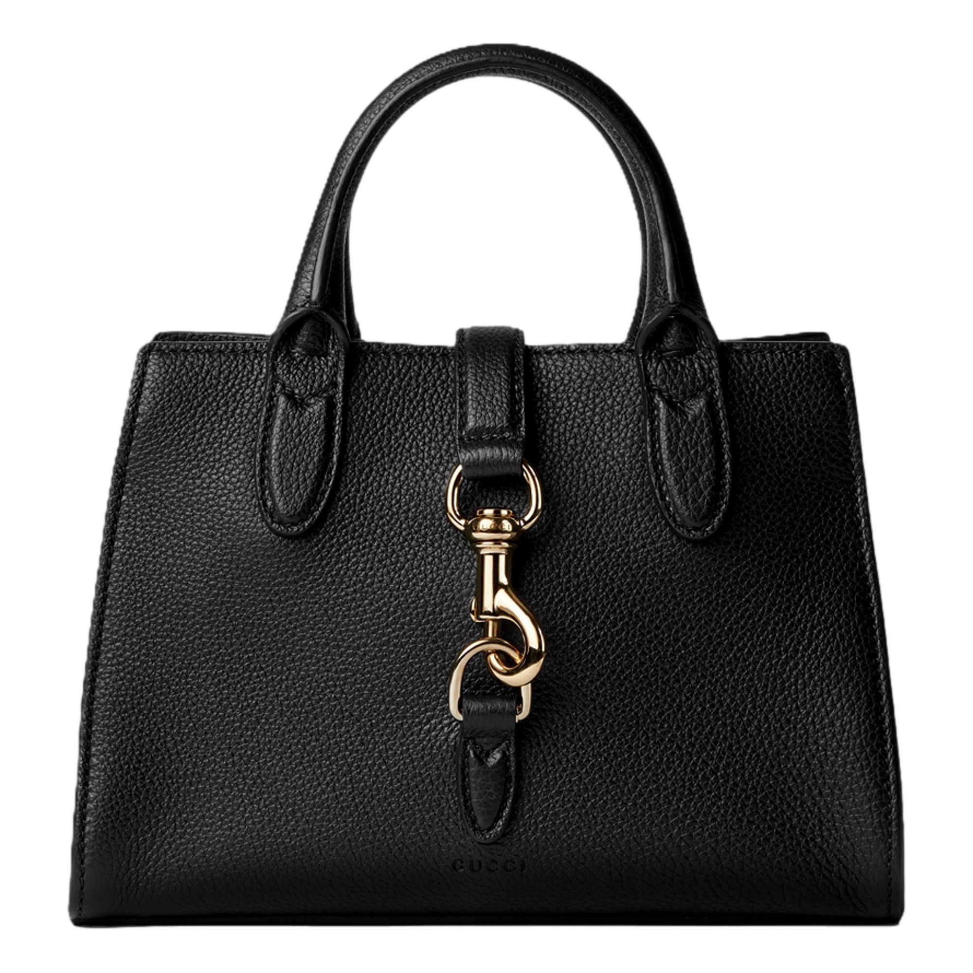 Gucci Jackie Small Tote Calfskin Leather Handbag Satchel Black