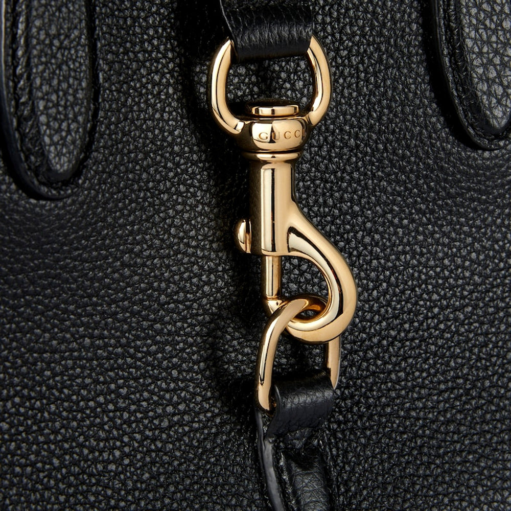 Gucci Jackie Small Tote Calfskin Leather Handbag Satchel Black