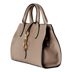 Gucci Jackie Small Calfskin Leather Tote Handbag Satchel Taupe