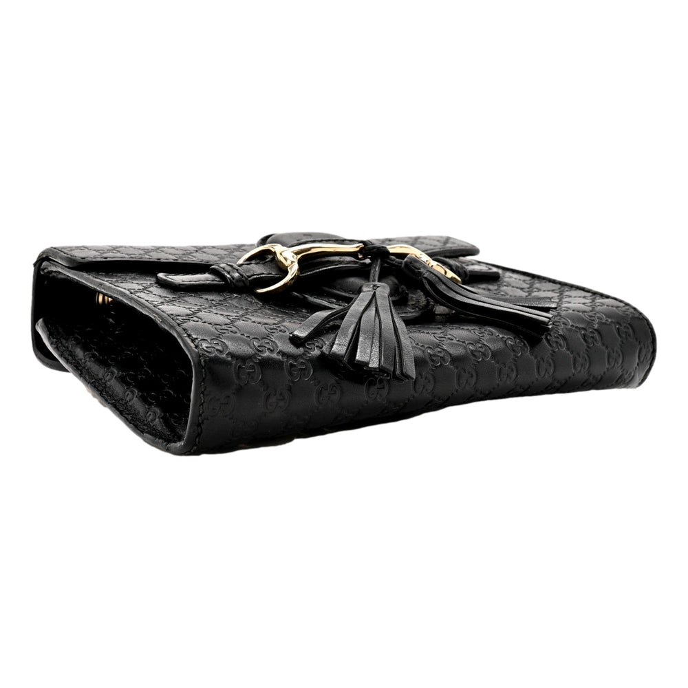 Gucci Microguccissima Mini Emily Chain Shoulder Bag Black