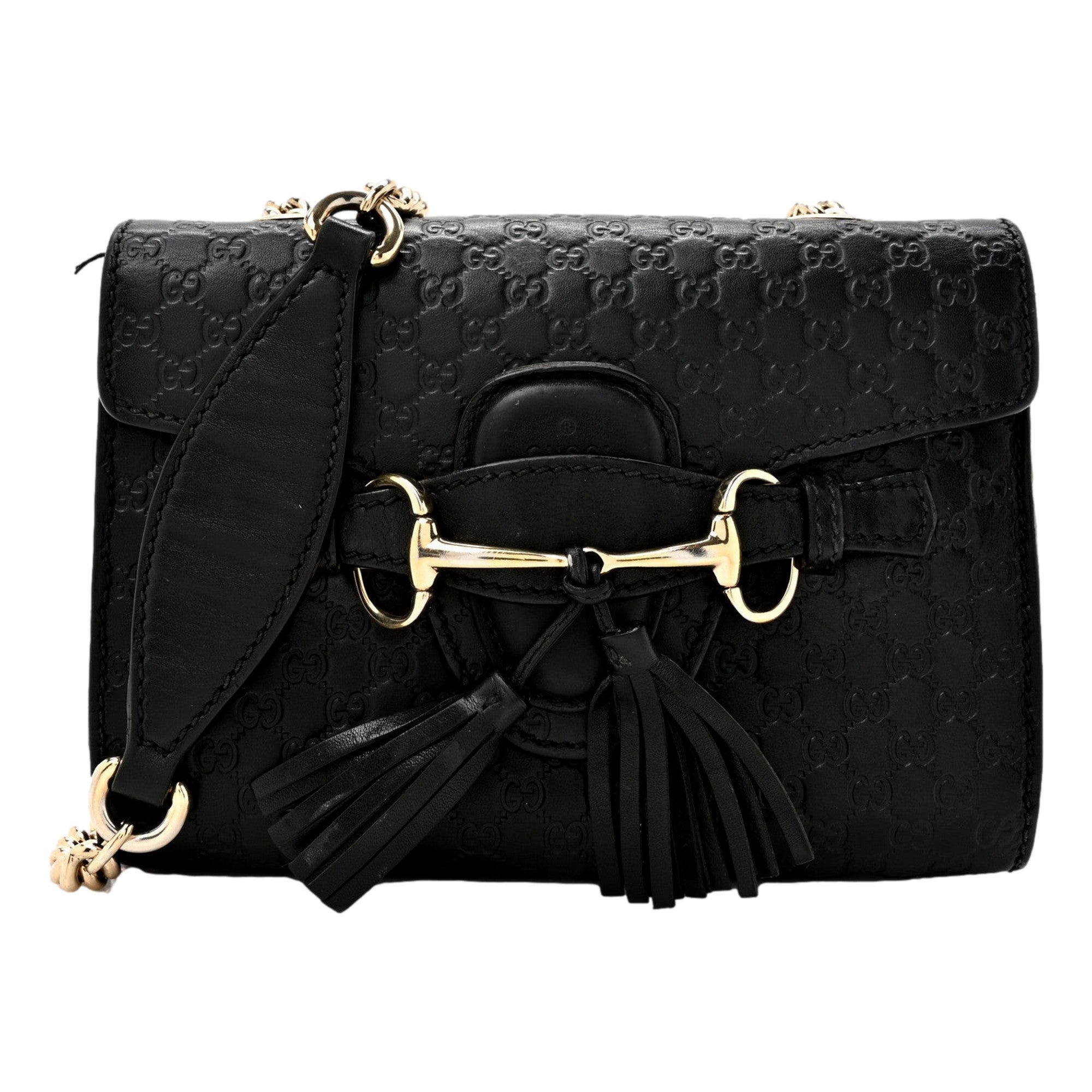 Gucci Microguccissima Mini Emily Chain Shoulder Bag Black