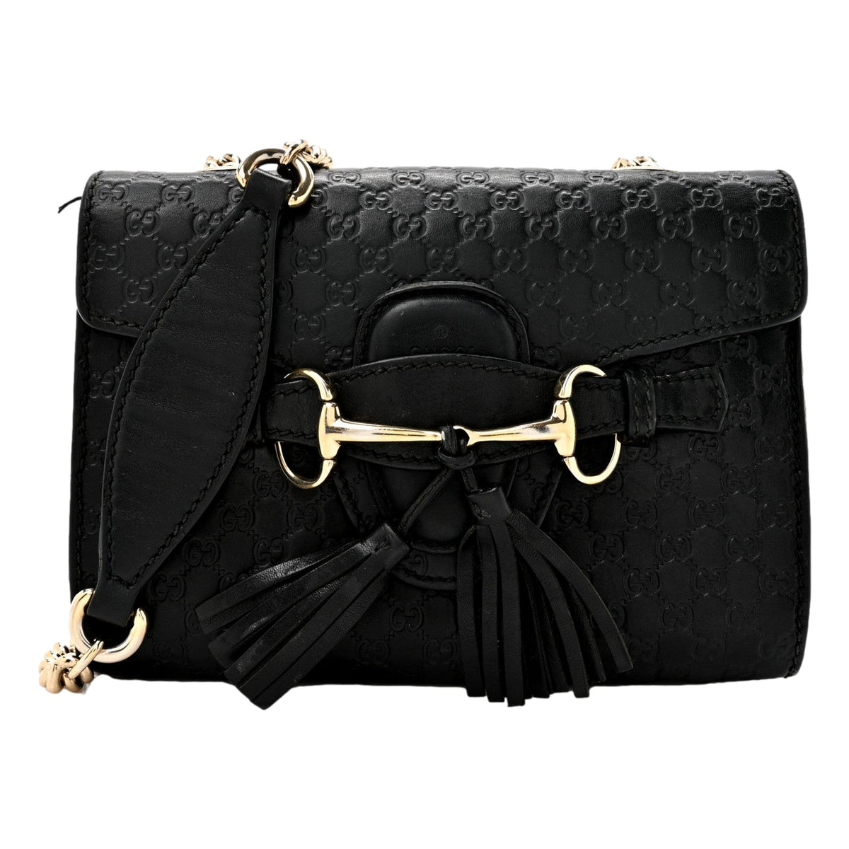 Gucci Microguccissima Mini Emily Chain Shoulder Bag Black
