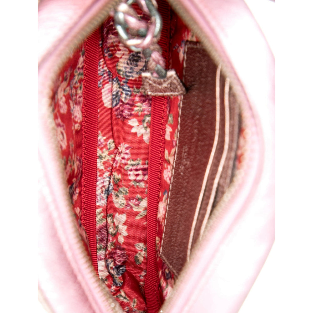 Gucci Mini Zumi Quilted Nappa Trapuntata Metallic Dome Crossbody Bag Pink and Blue