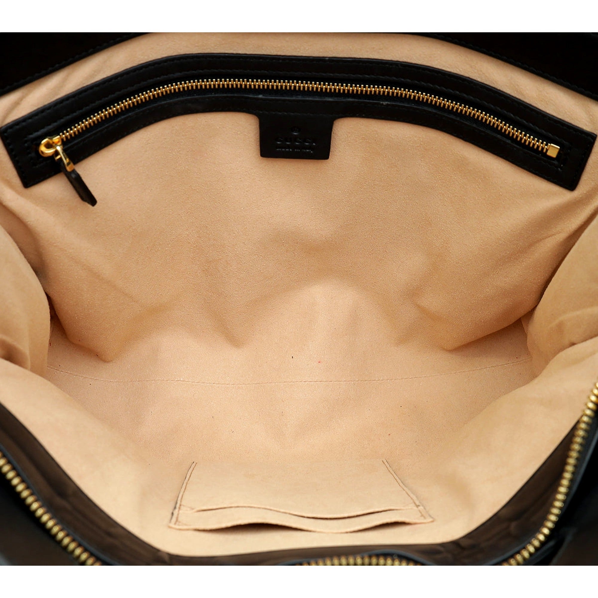 Gucci Ophidia Bicolor Red Suede Black Leather Slip Handle Tote Bag