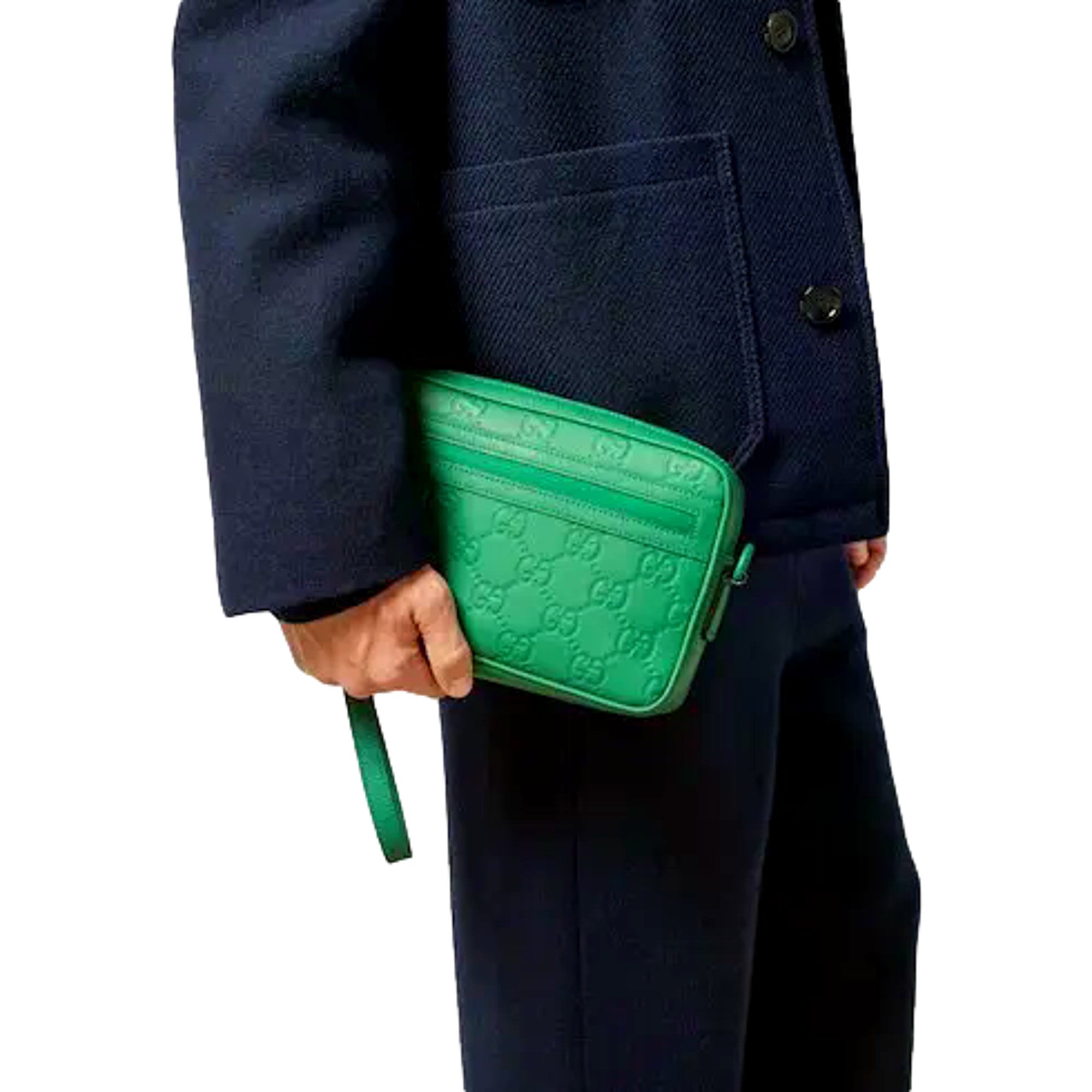 Gucci GG Rubber Effect Crossbody Bag in Green