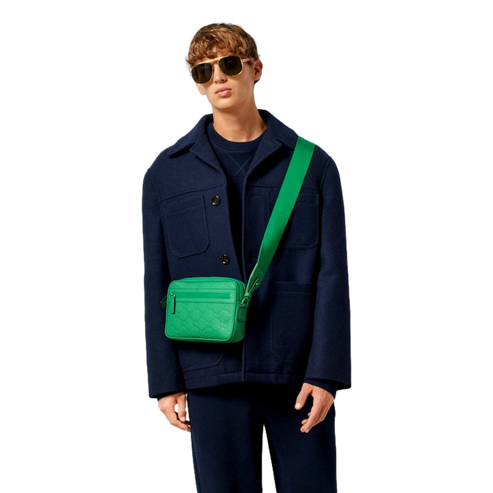 Gucci GG Rubber Effect Crossbody Bag in Green
