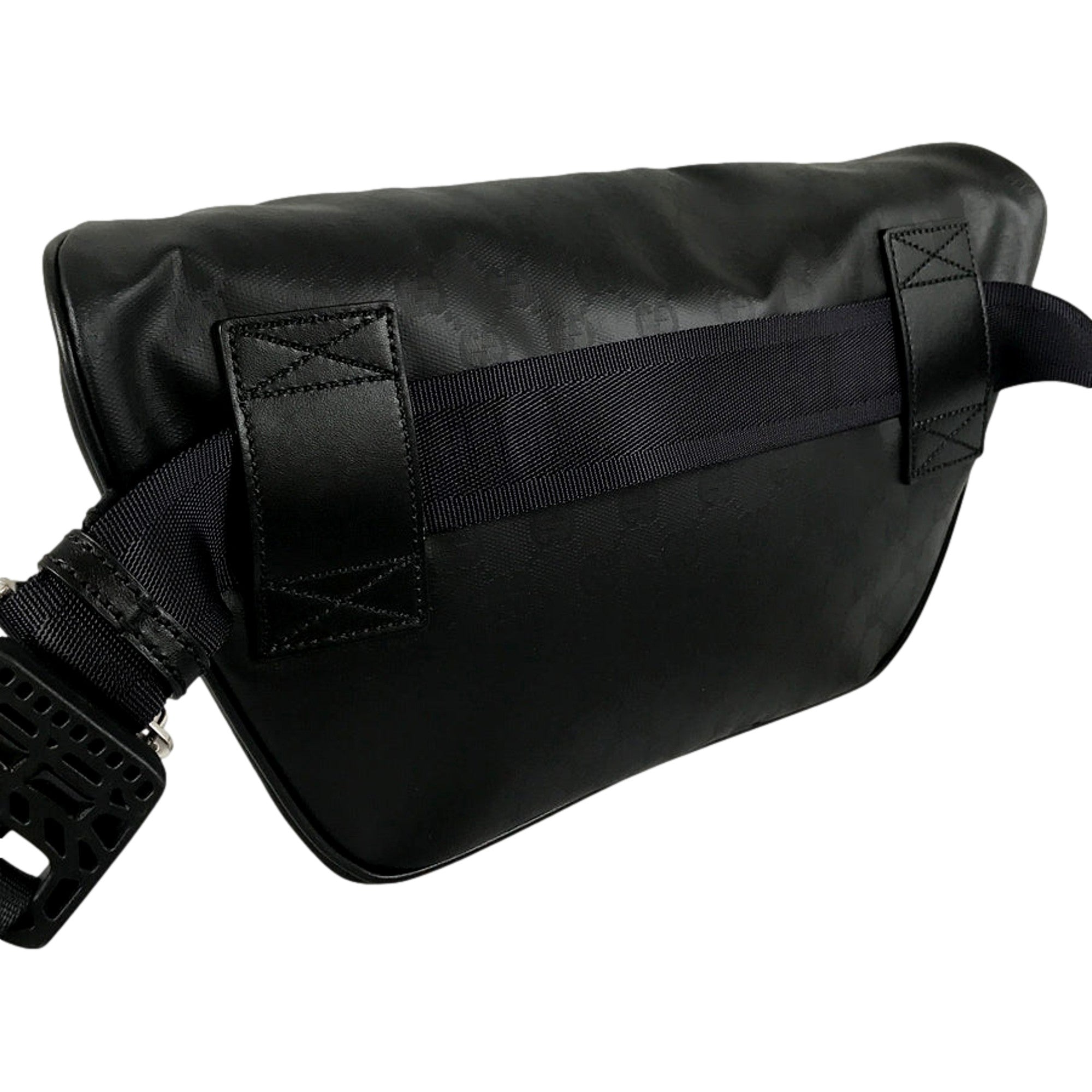 Gucci GG Crystal Canvas Black Tote Travel Shoulder Bag