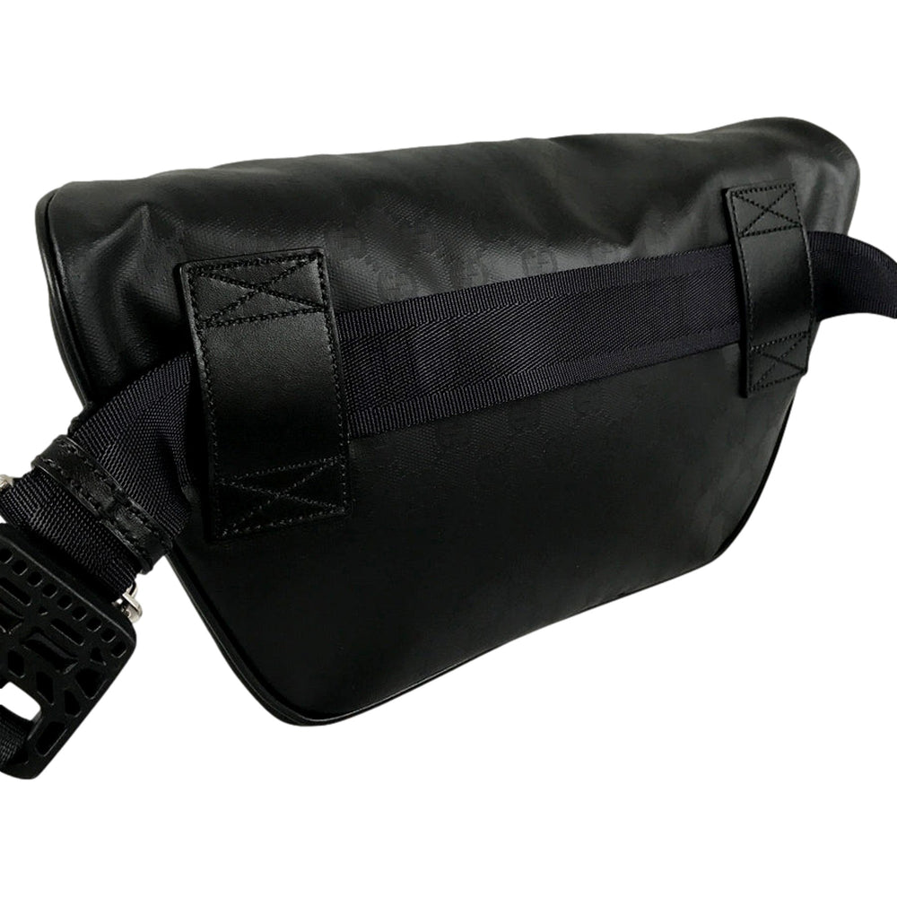 Gucci GG Crystal Canvas Black Tote Travel Shoulder Bag