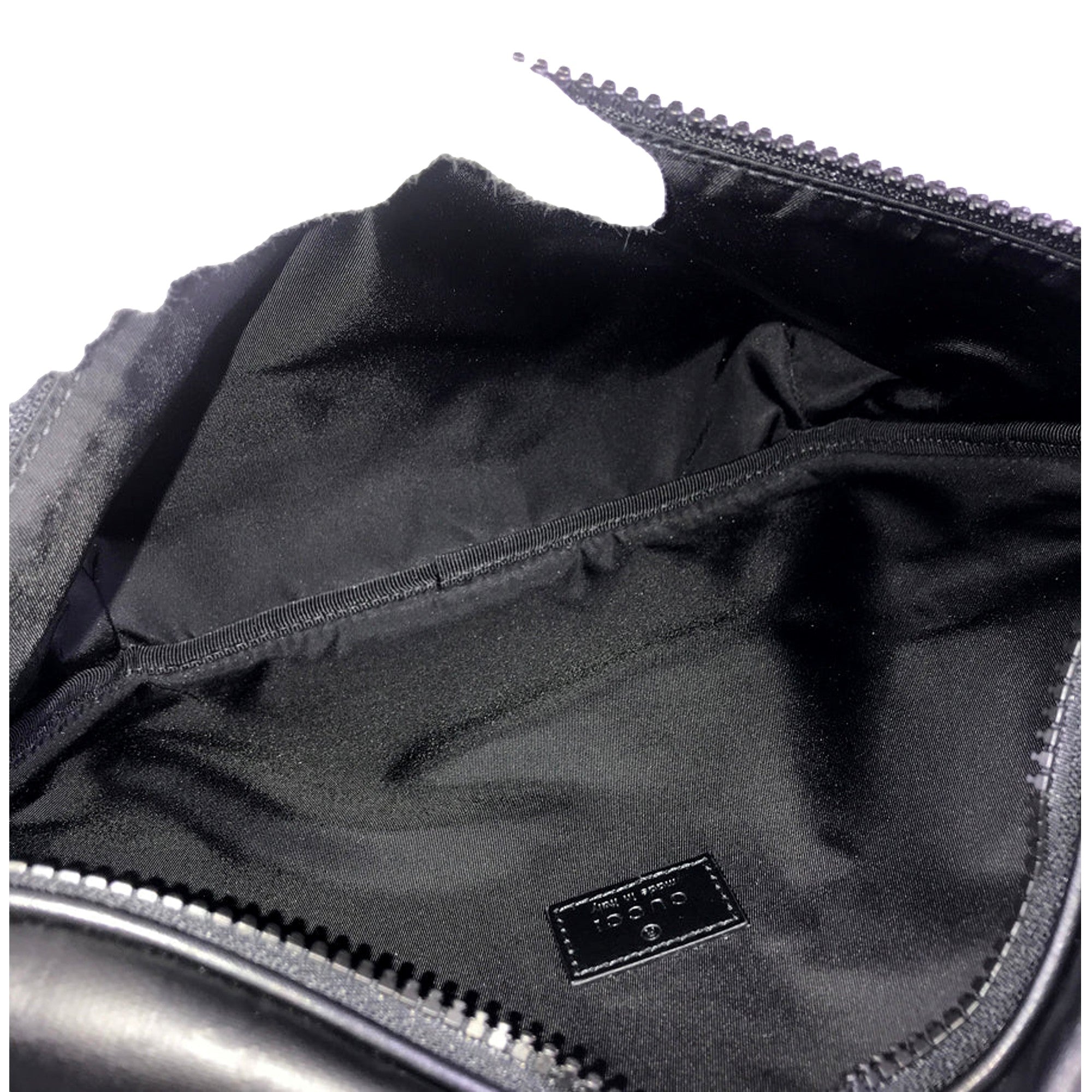 Gucci GG Crystal Canvas Black Tote Travel Shoulder Bag