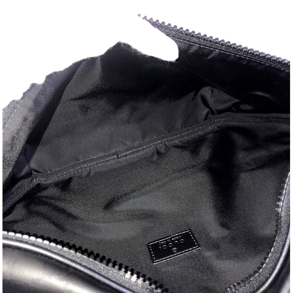 Gucci GG Crystal Canvas Black Tote Travel Shoulder Bag