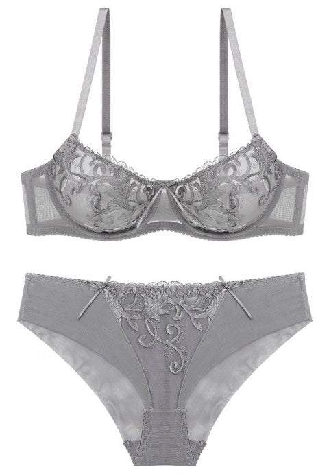 Sheer Lace Bralette Set