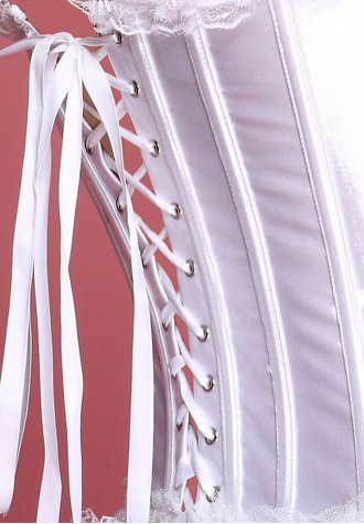 White Peasant Burlesque Corset