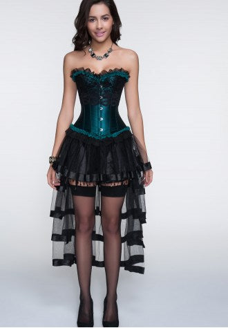 Royal Victorian Satin Lace Crop Corset