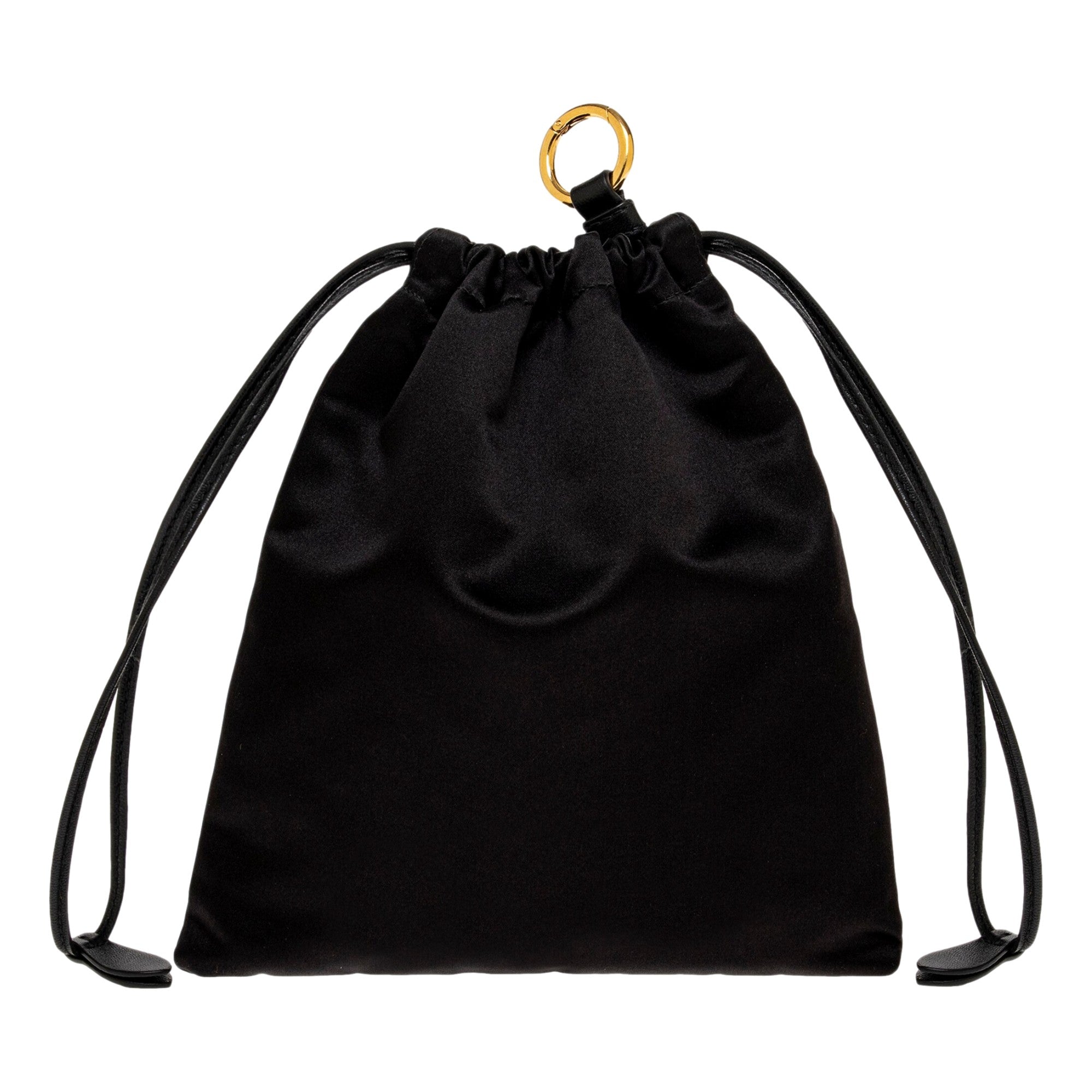 Miu Miu Duchesse Satin Mini Pouch Bag in Black