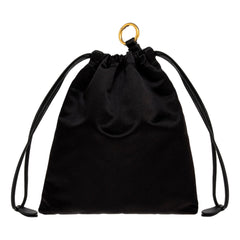 Miu Miu Duchesse Satin Mini Pouch Bag in Black