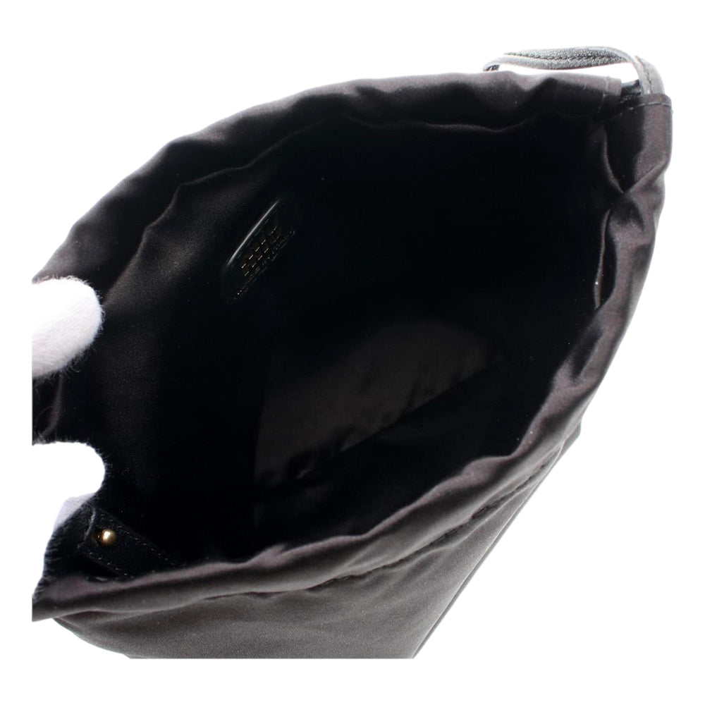 Miu Miu Duchesse Satin Mini Pouch Bag in Black