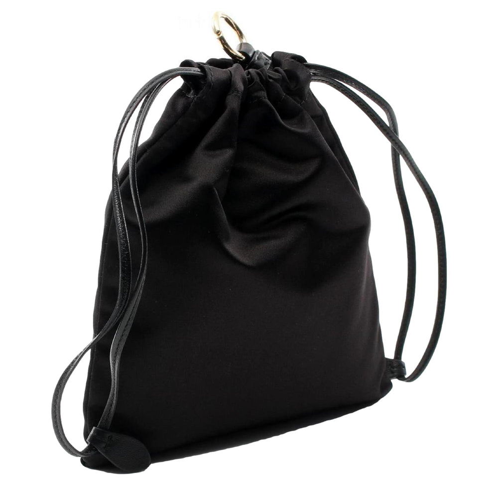 Miu Miu Duchesse Satin Mini Pouch Bag in Black