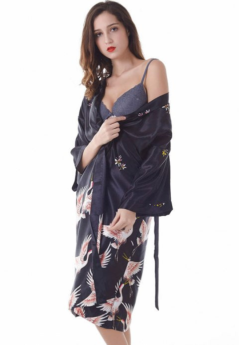 Bedroom Eyes Satin Robe