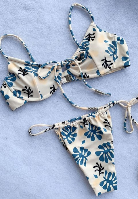 Tongue Tied Bikini Swimsuit