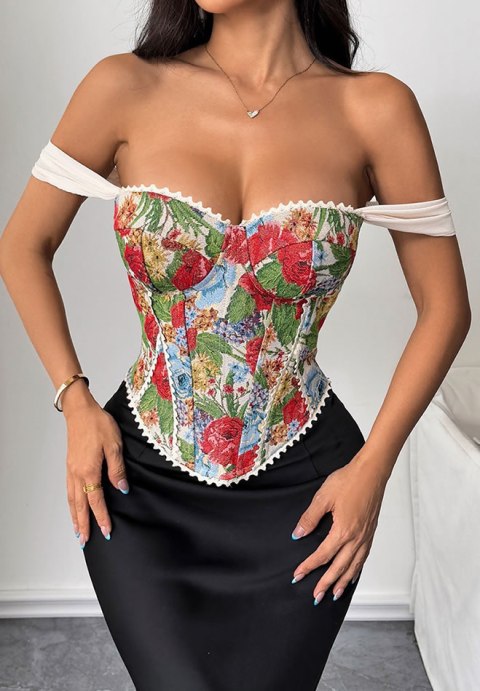 Eye-Catching Lace Trim Bustier