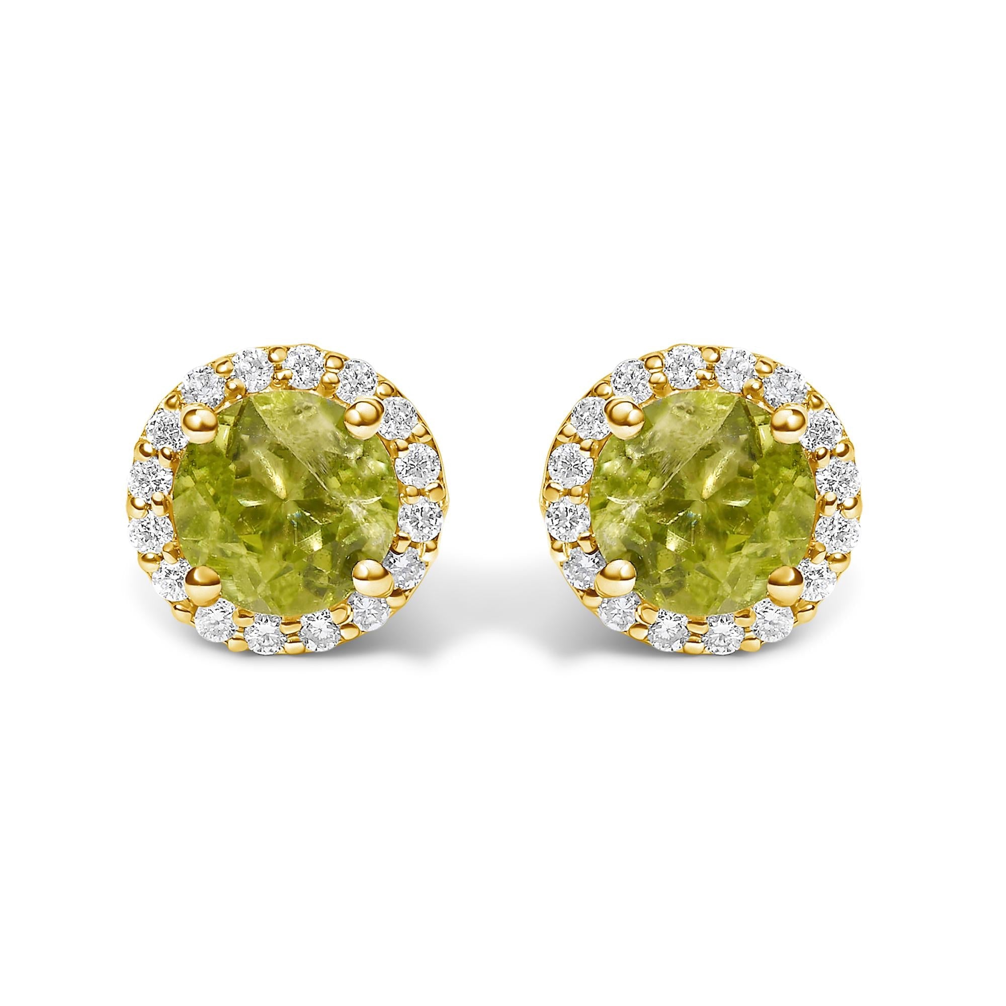10K Gold Gemstone and 3/8 Cttw Diamond Halo Jewelry Set (Earrings, Pendant & Ring)