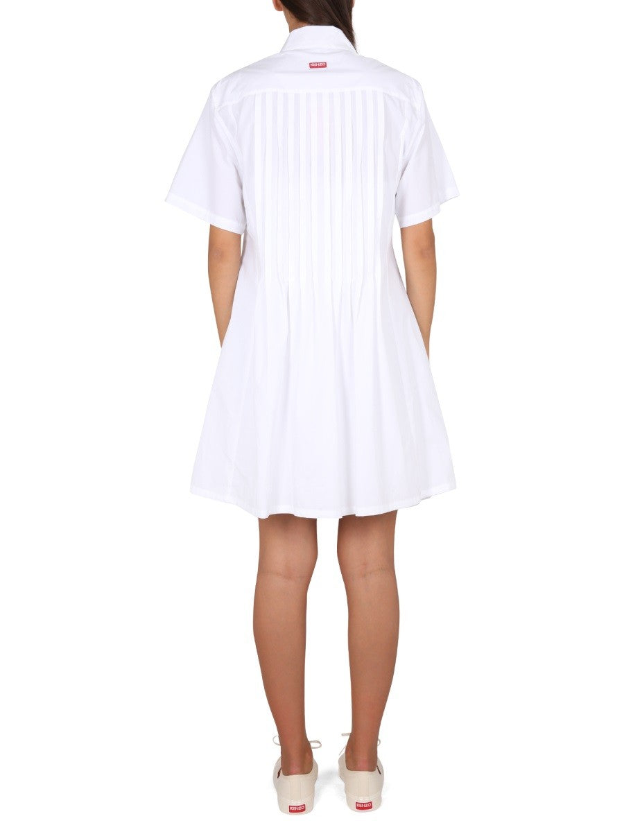 PLEATED CHEMISE DRESS