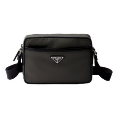 Prada Re-Nylon Saffiano Leather Camera Crossbody Zip Bag in Green
