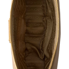 Prada Demi Lune Re-Nylon Crescent Shoulder Bag in Beige