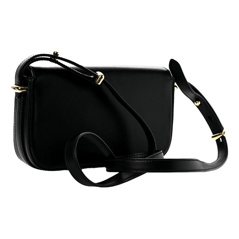 Prada Embleme Triangle Logo Soft Calfskin Crossbody Bag Black