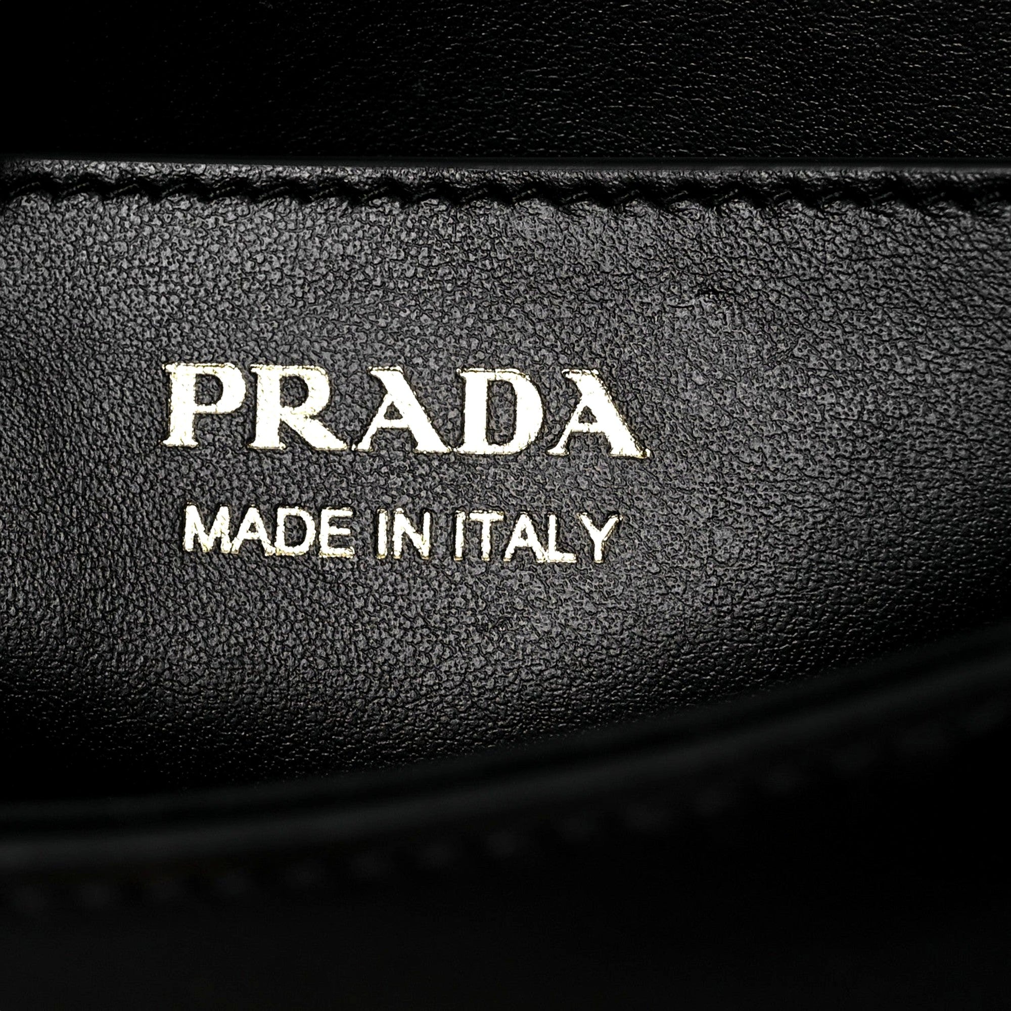 Prada Embleme Triangle Logo Soft Calfskin Crossbody Bag Black