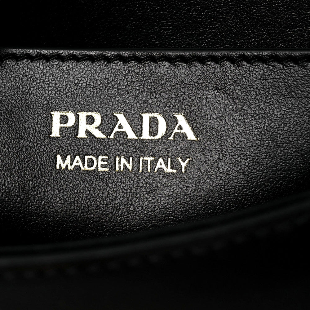 Prada Embleme Triangle Logo Soft Calfskin Crossbody Bag Black