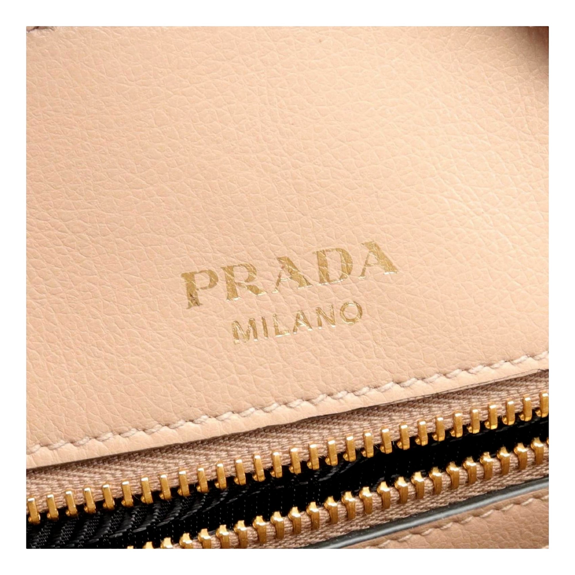Prada Cammeo Beige Soft Leather Shopper Tote Shoulder Bag