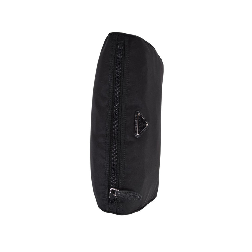 Prada Black Tessuto Nylon Medium Cosmetic Case Clutch