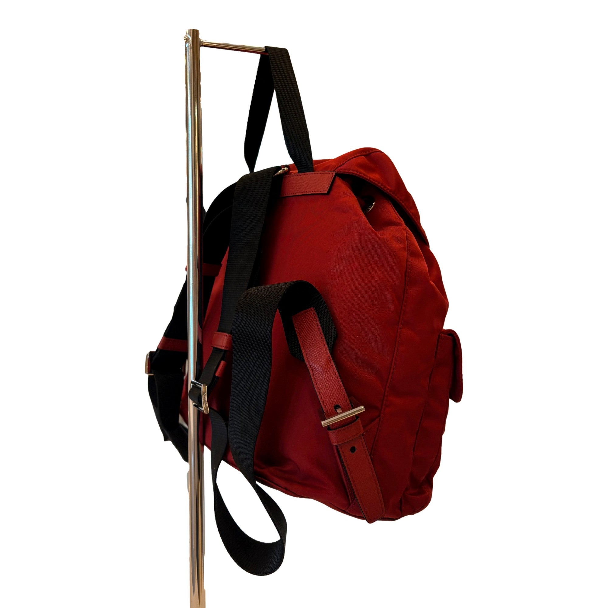 Prada Re-Edition Re-Nylon Burgundy Drawstring Backpack Medium