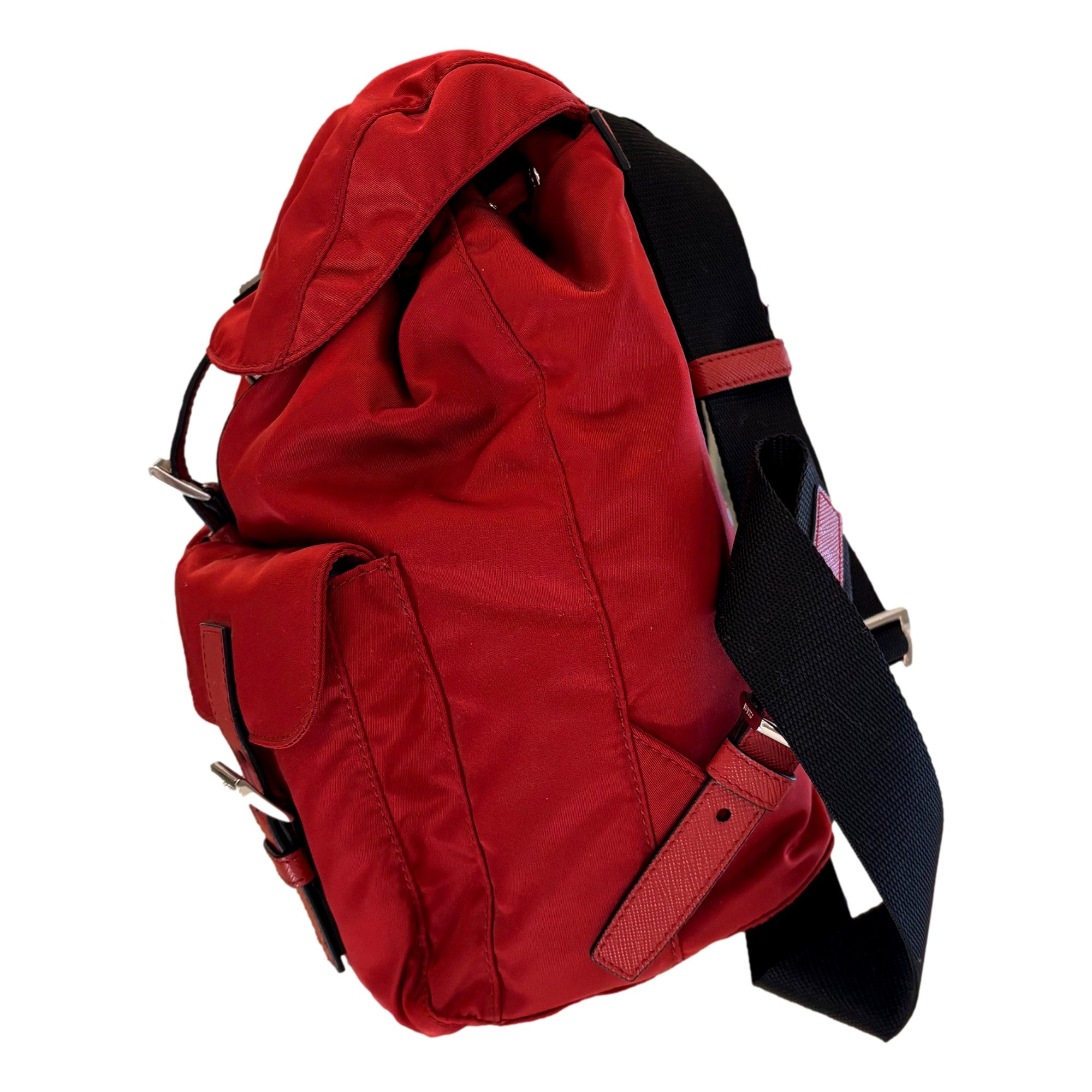Prada Re-Edition Re-Nylon Burgundy Drawstring Backpack Medium