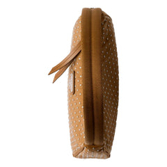 Prada Re-Edition Studded Nylon Mini Shoulder Bag in Brown with Silver Hardware