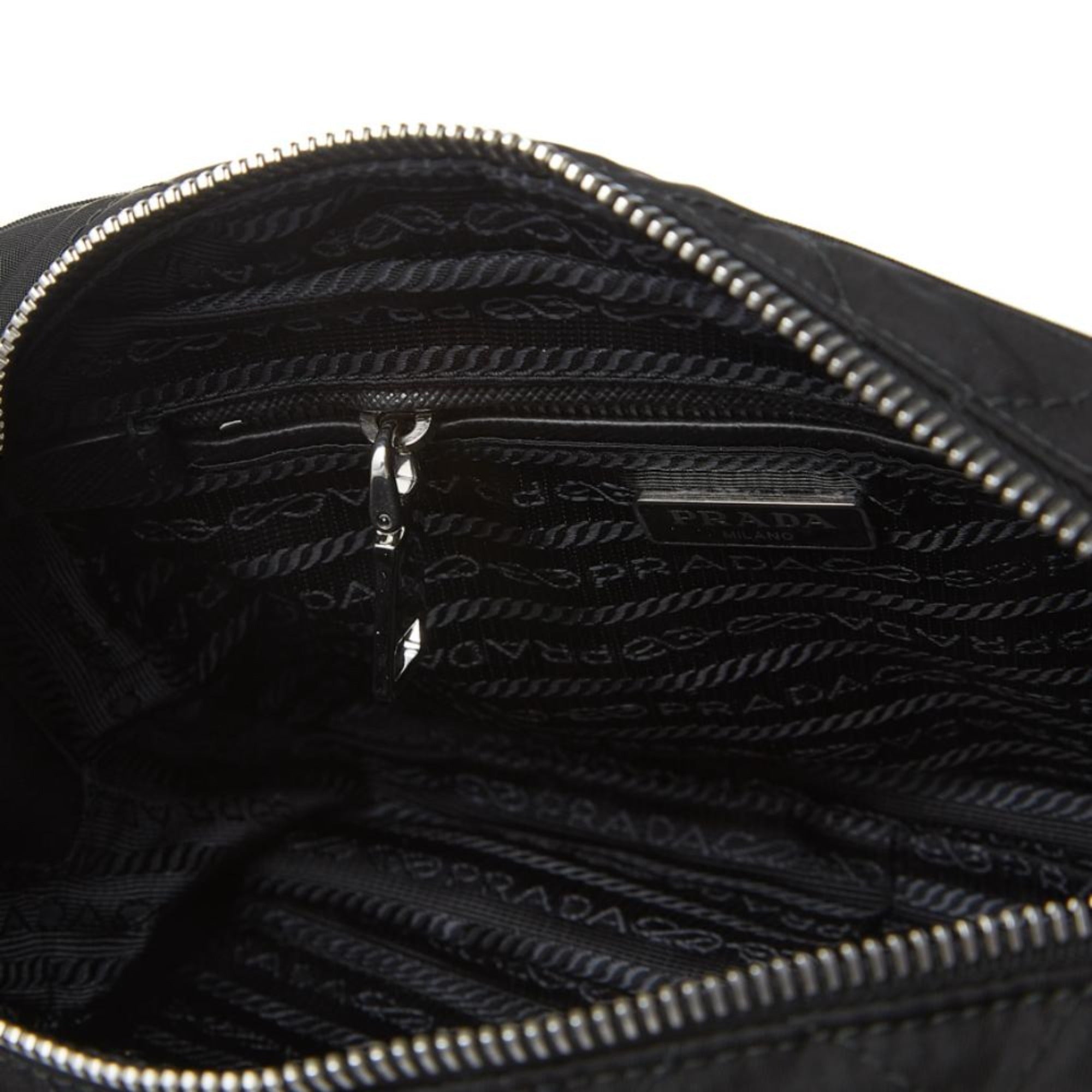 Prada Re-Edition Nylon Quilted Black Triangle Logo Crossbody Bag