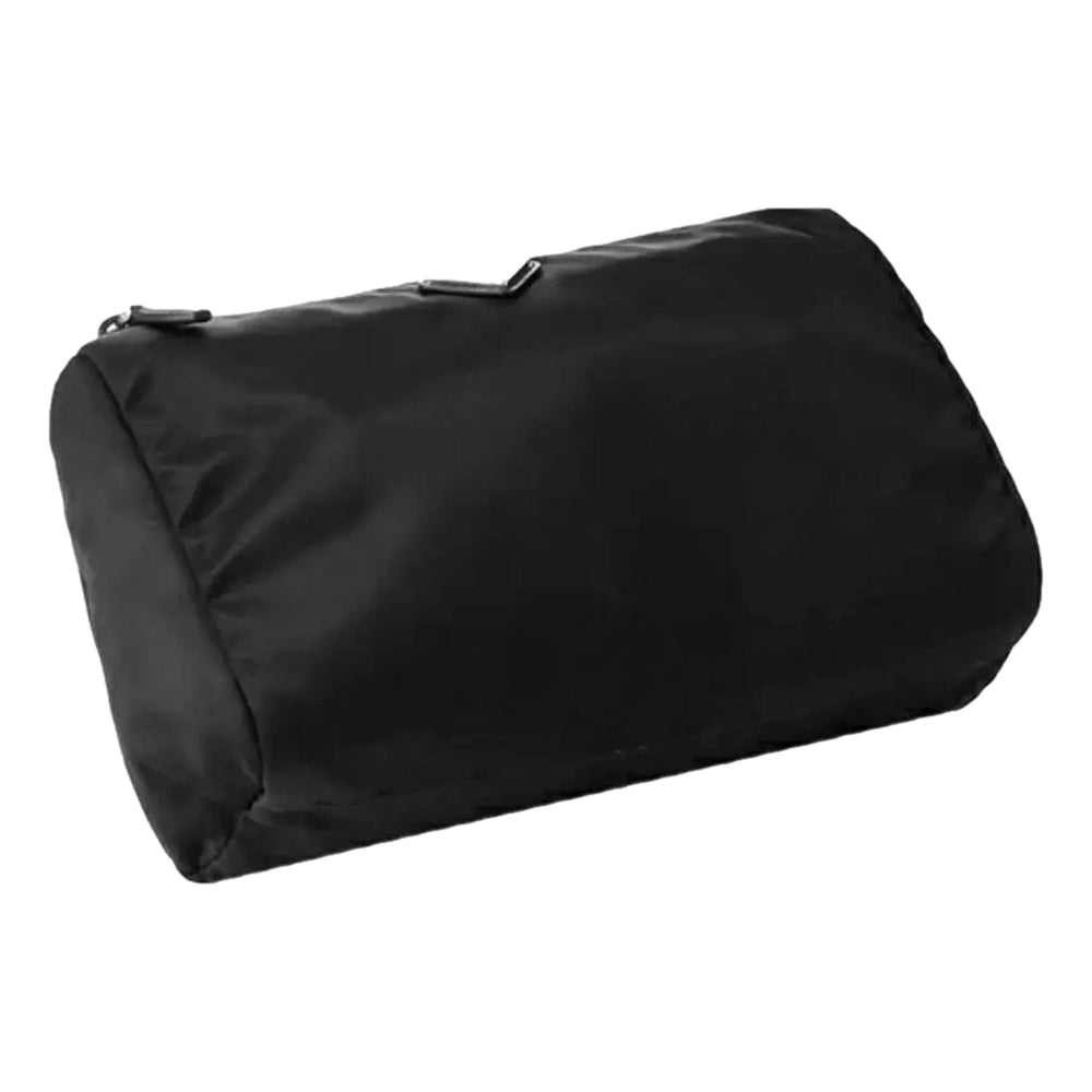 Prada Re-Nylon Necessaire Large Pouch Clutch in Black Nylon with Silver Hardware