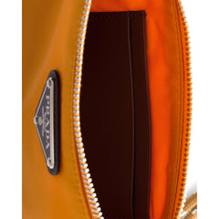 Prada Speedrock Re-Nylon Ambra Orange Nylon Leather Smartphone Holder Pouch Bag
